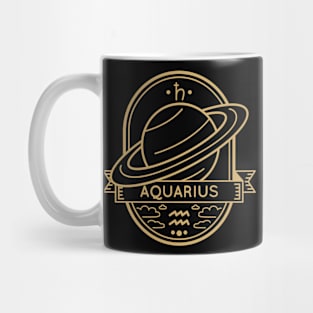 Aquarius Gold Planet Sigil Mug